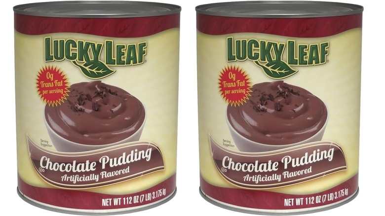 Lucky Leaf canned chocolate pudding
