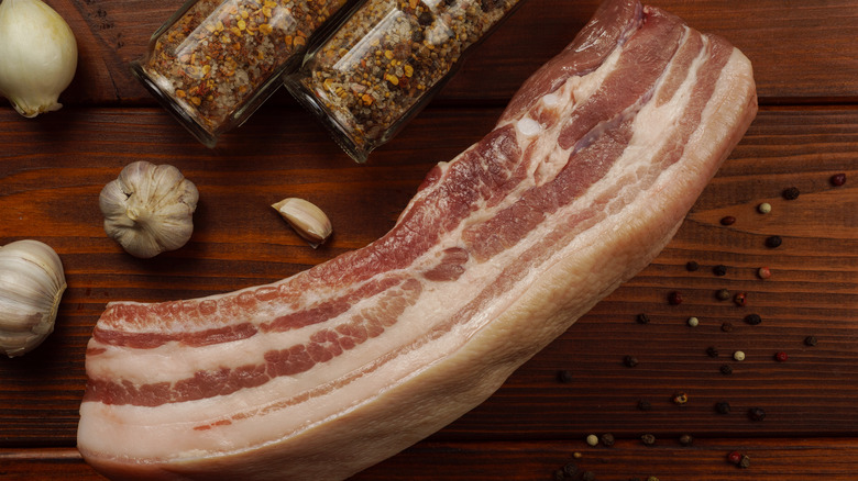 Pork belly and spices