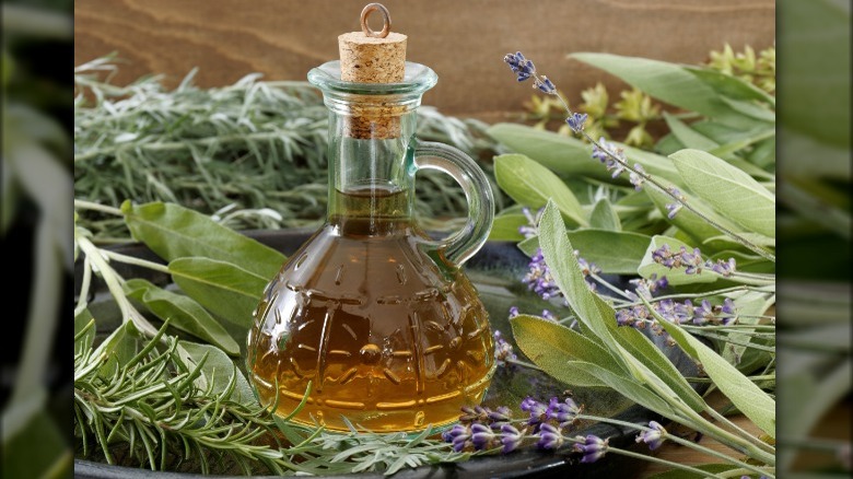 Vinegar and herbs