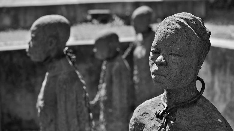 A slave monument in Tanzania