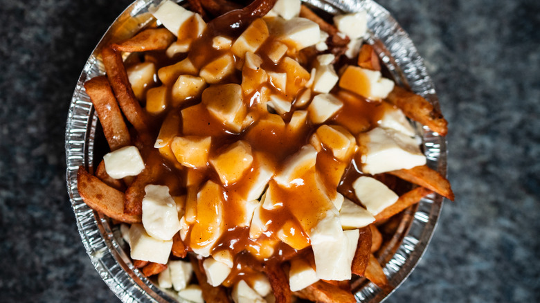 Poutine in a tin