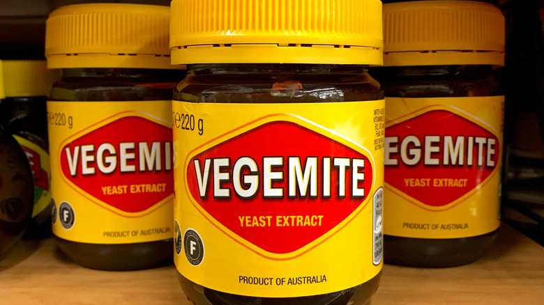 Three jars of Vegemite