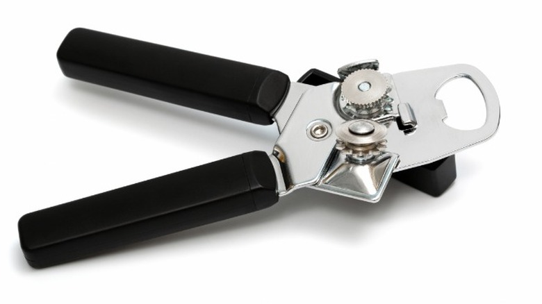 Can opener on white background