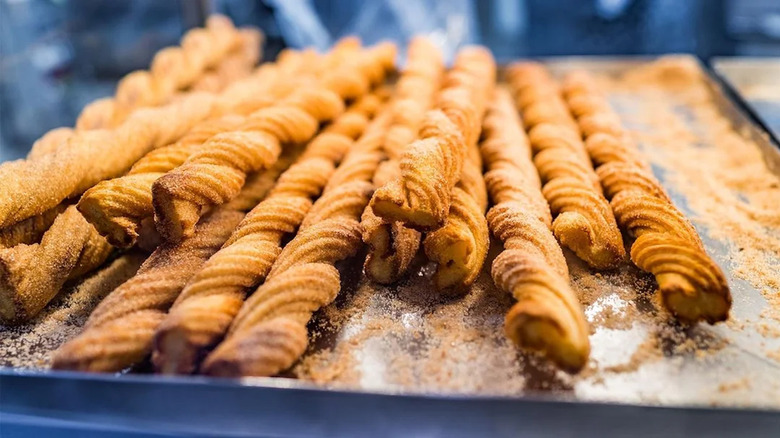 churros on tray
