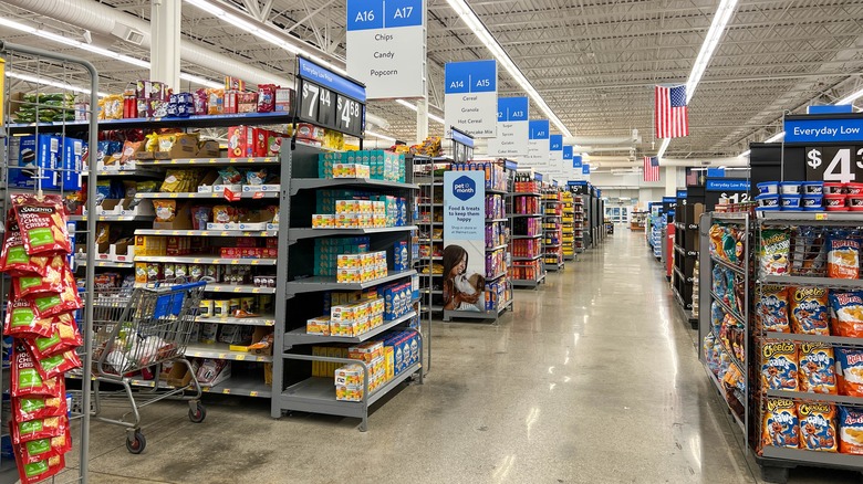 Walmart grocery aisles