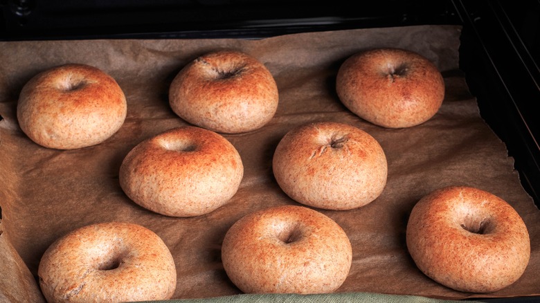 Freshly baked bagels