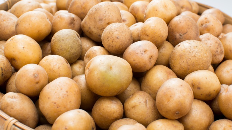 Basket of potatoes