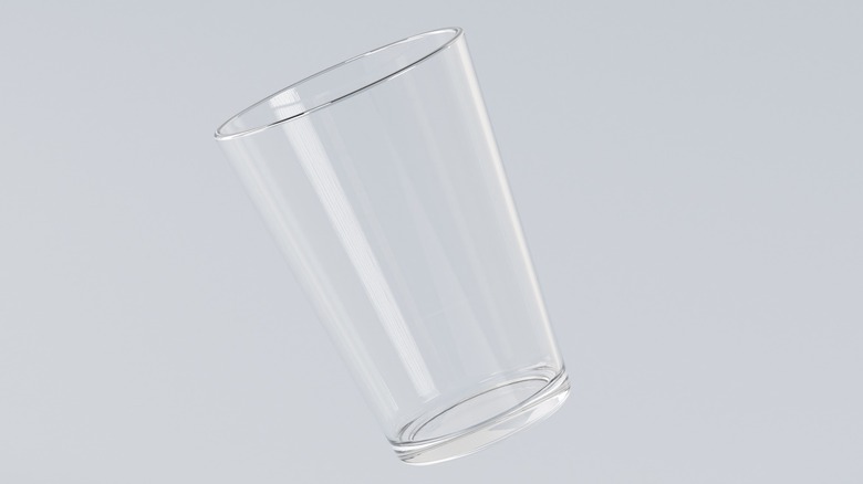 Empty drinking glass