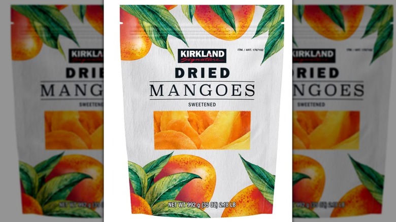 Kirkland Signature Dried Mangoes packaging