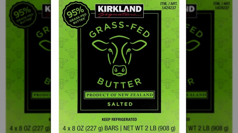 Kirkland Signature Grass-Fed Butter packaging