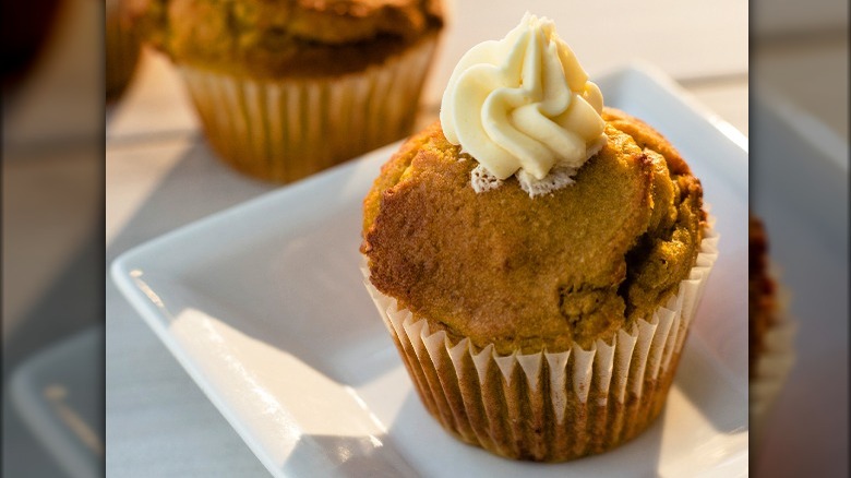 Perkins pumpkin cream cheese mammoth muffin