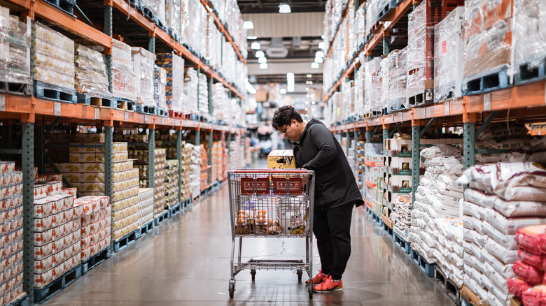 Person shopping in Costco