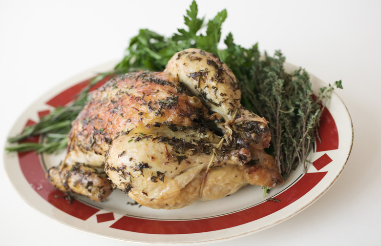 Tom Gore Vineyards Alexander Valley Field Blend ($40) with Roast Capon