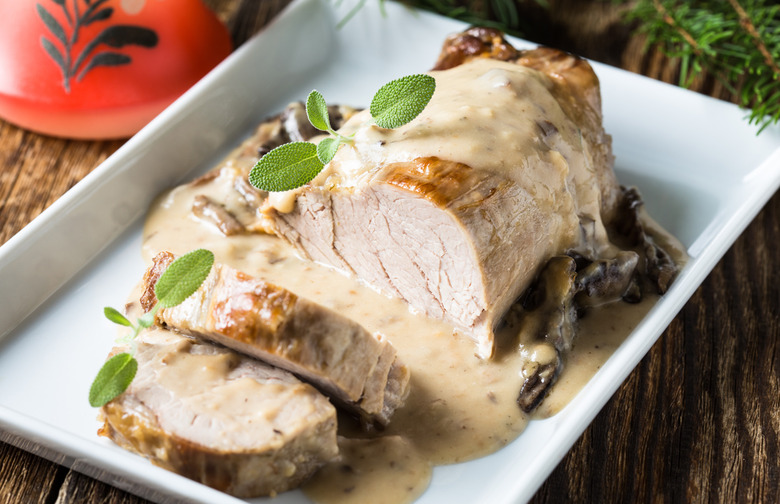 Franciscan Estate Napa Valley Cabernet Sauvignon 2013 ($28) with Roast Pork with Porcini Mushrooms