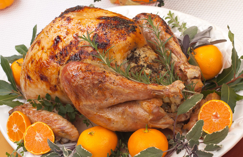 E. Guigal Côtes du Rhône 2011 ($12.99) with Roast Turkey with Tangerine Sage Glaze