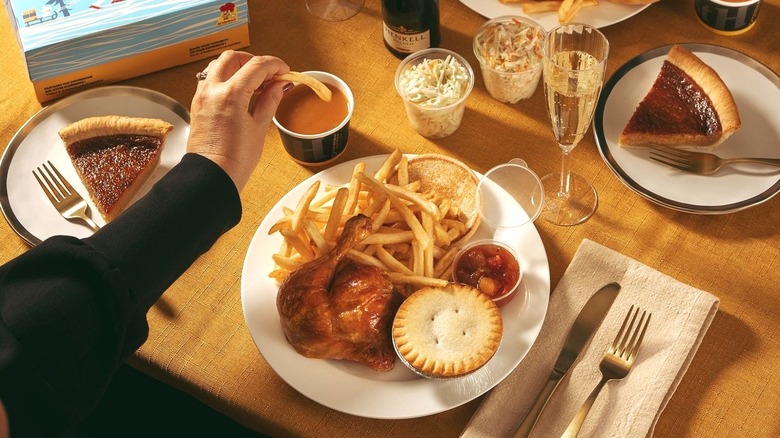 St-Hubert roasted chicken dinner and pie