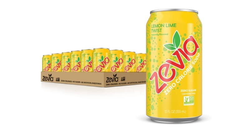 Cans of Zevia Lemon Lime Twist