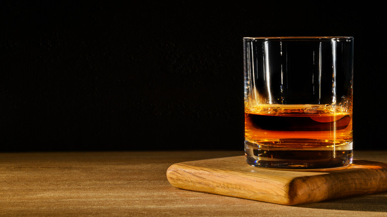 glass of dark rum
