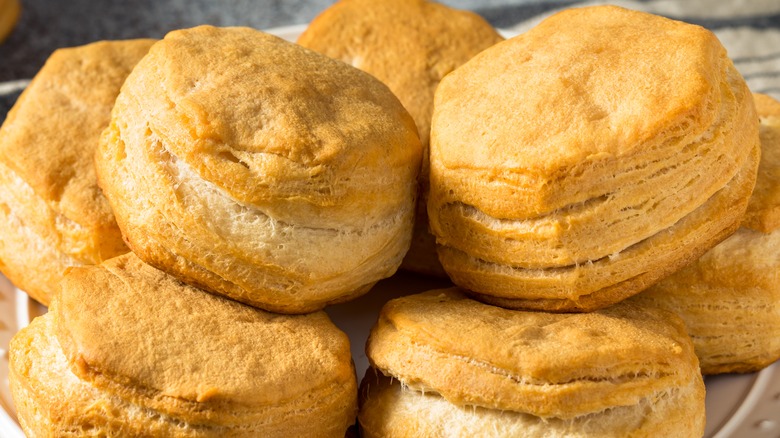 Plate of buttermilk biscuits
