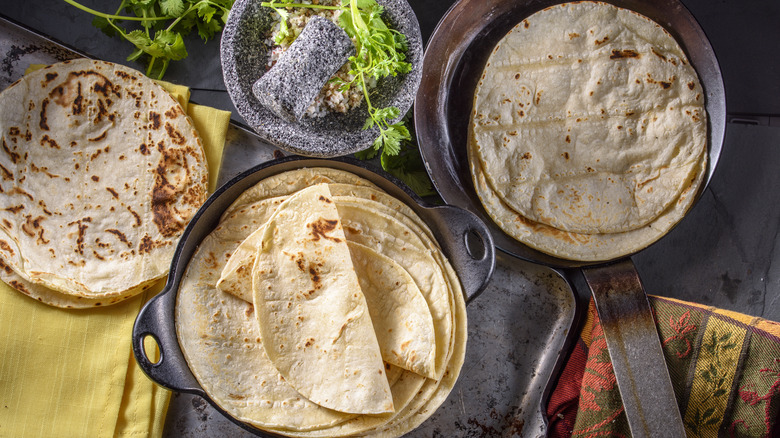 piles of tortillas