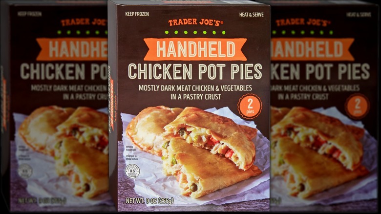 handheld chicken pot pies in boxes from trader joe's
