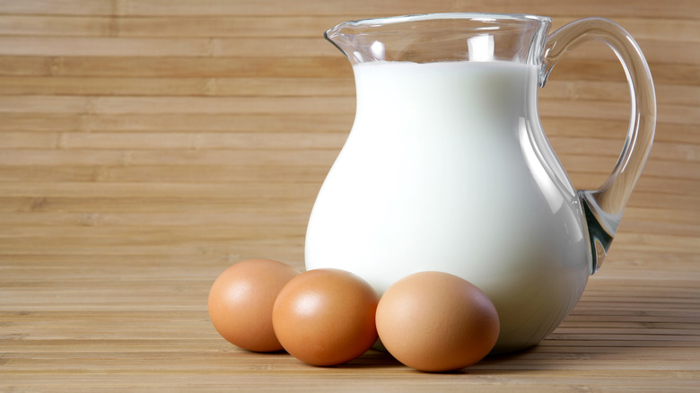 whole eggs and milk
