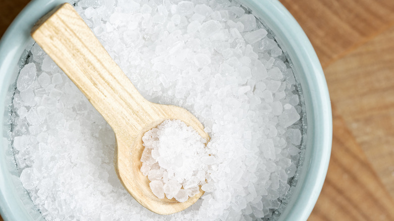 Bowl of sea salt