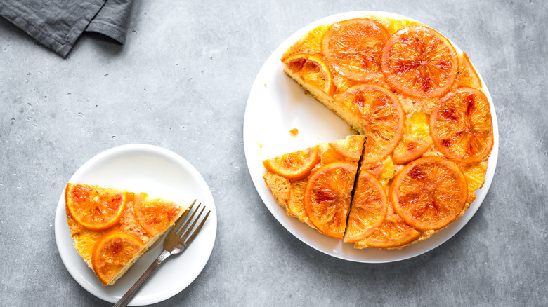 blood orange upside-down cake
