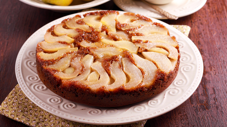 pear upside down cake