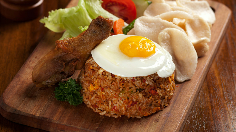 Nasi goreng kampung with egg