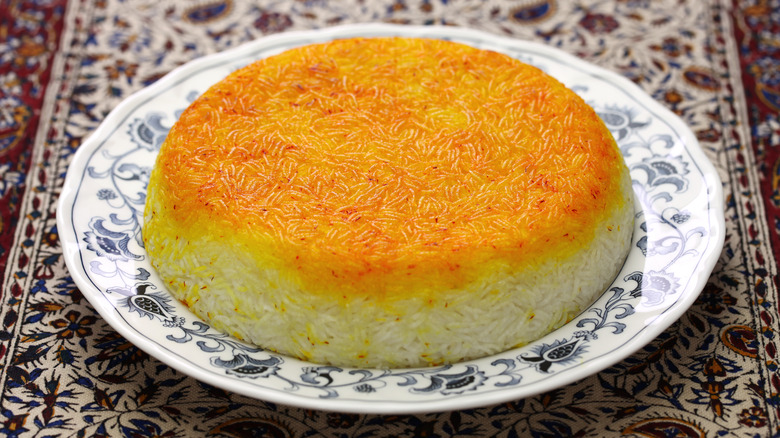 Tahdig on a plate