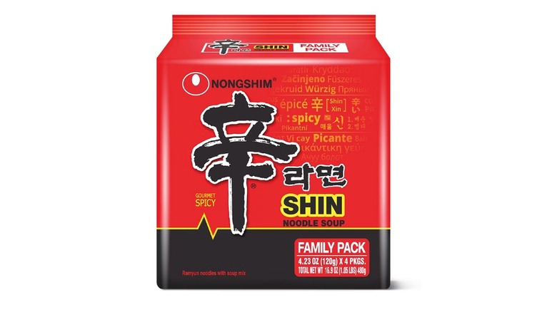Package of Nongshim Shin ramen noodles