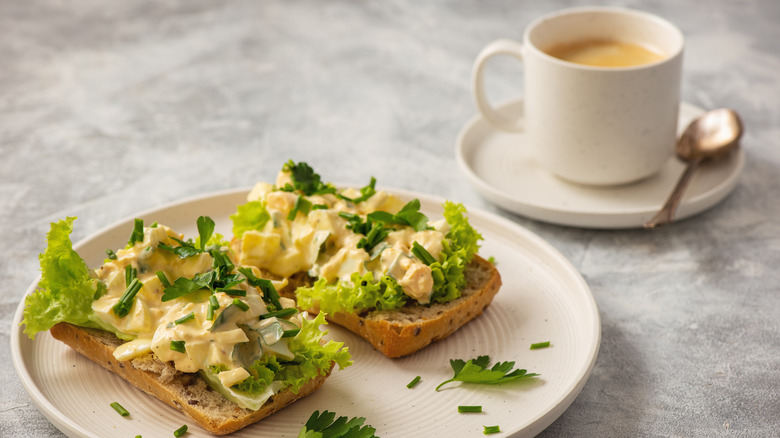 Egg salad on toast