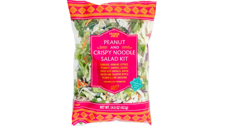 A bag of Trader Joe's Peanut and Crispy Noodle Salad Kit
