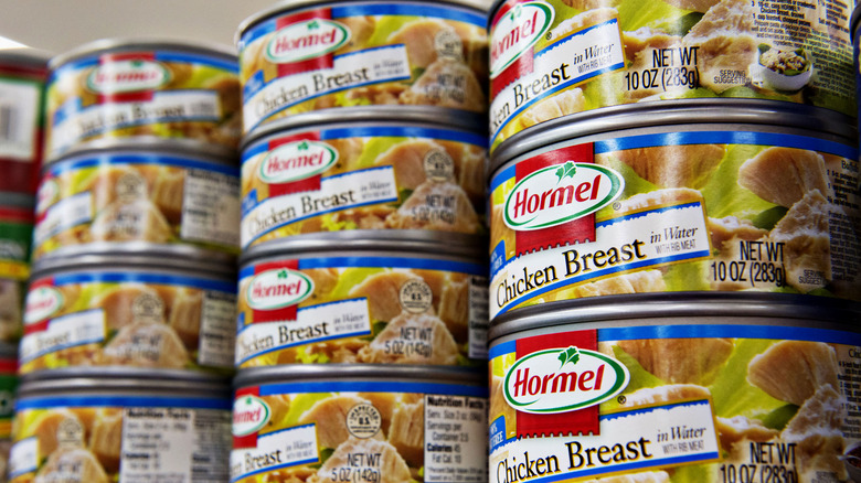 hormel canned chicken breast stacked