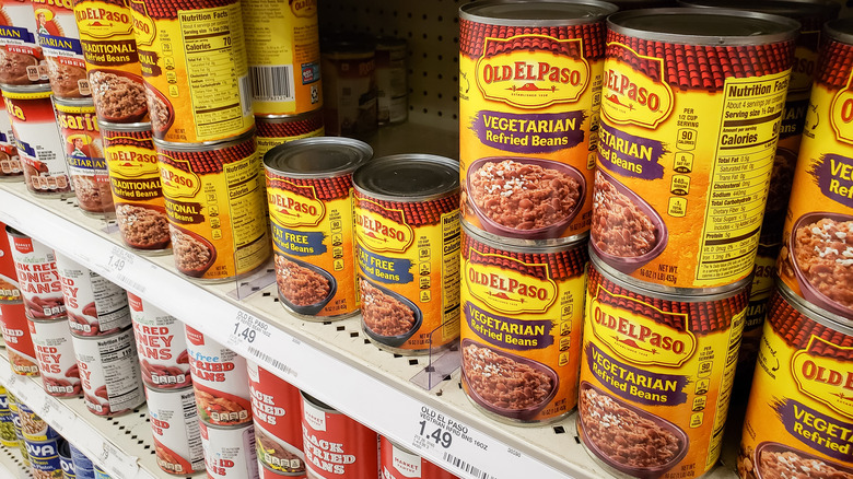cans of refried beans