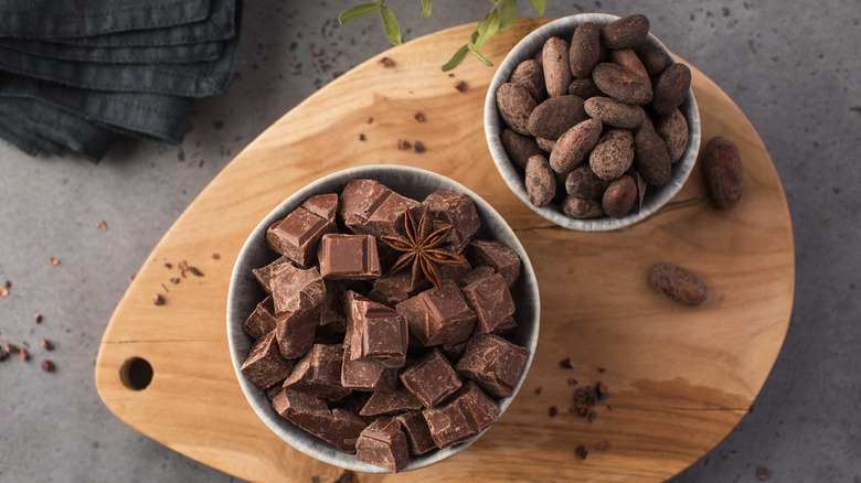 Chocolate and cocoa beans