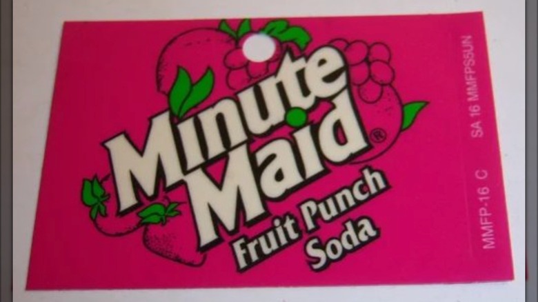 Minute Maid Fruit Punch Soda label