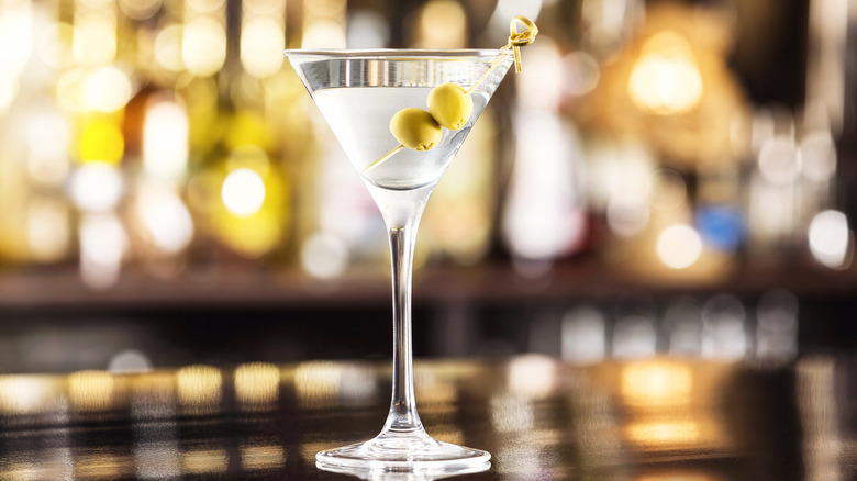 Martini with olives