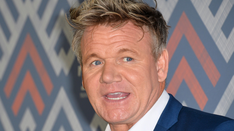 Gordon Ramsay looks to the side