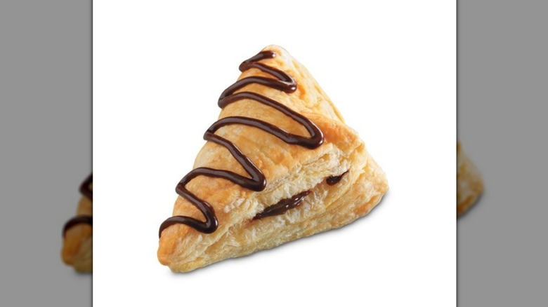 an Arby's Chocolate Turnover against a white background.
