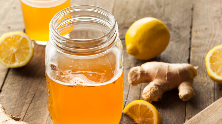 Kombucha in jar