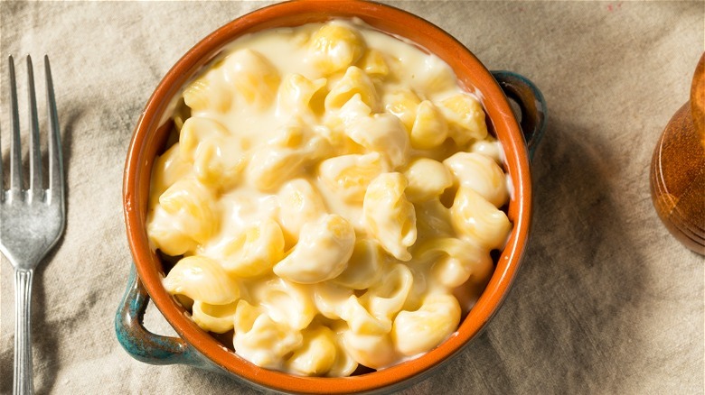 bowl of homemade macaroni and cheese