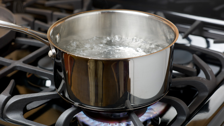 boiling pot of water