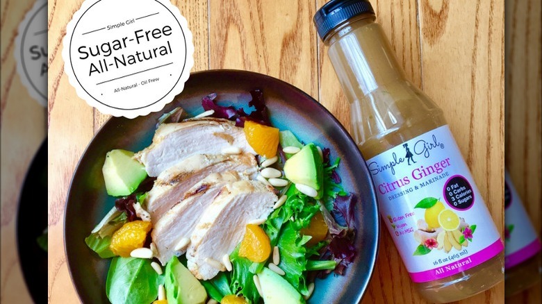 Simple Girl citrus ginger dressing with salad