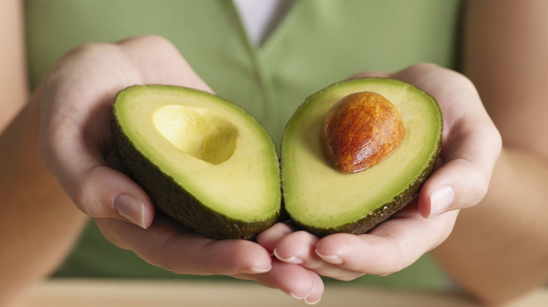 avocado cut in half