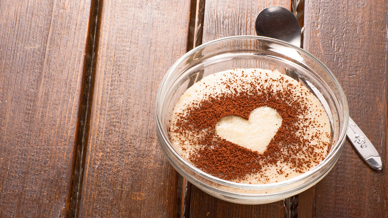 Grits with cocoa powder