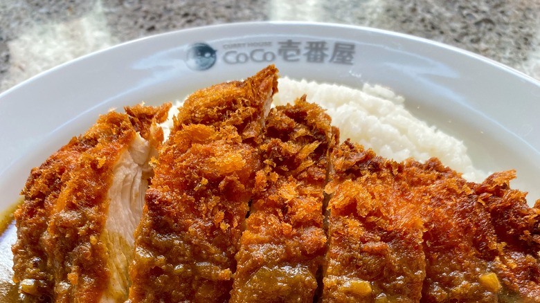Fried chicken over rice