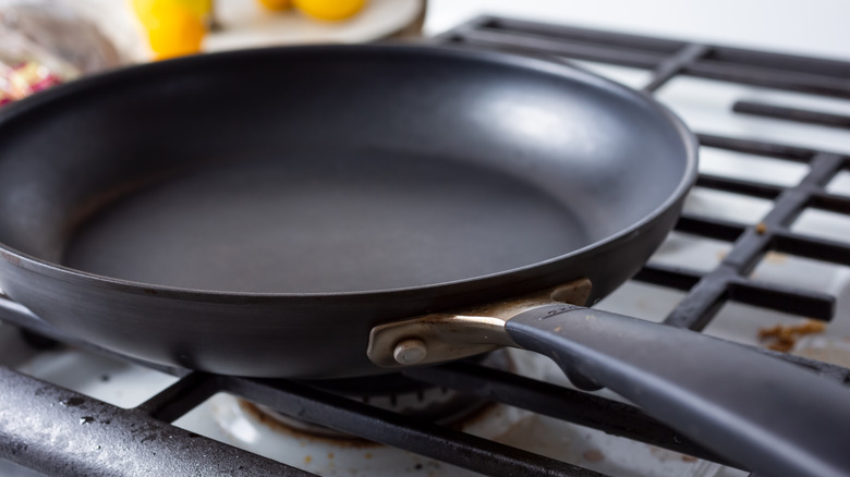 Nonstick pan on stove