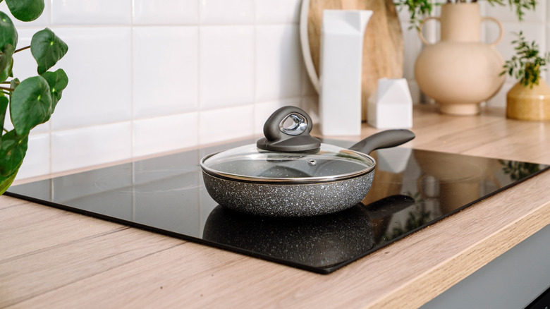 Pan on induction stovetop